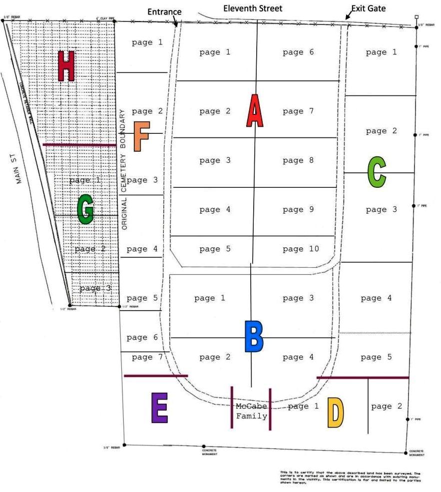 Cemetery map