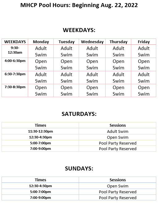 pool sched web