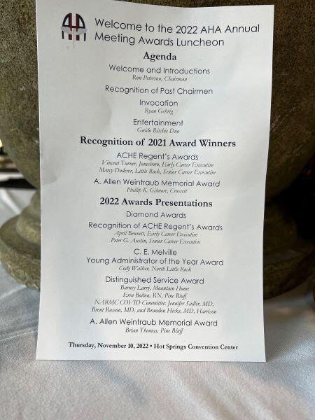 AHA Awards Agenda