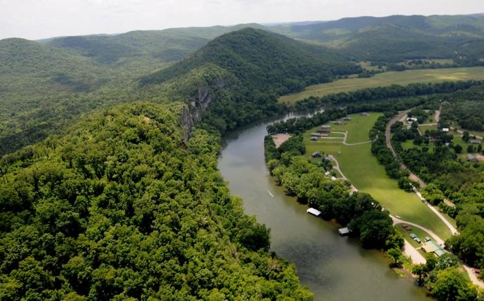 aerial river bend pic