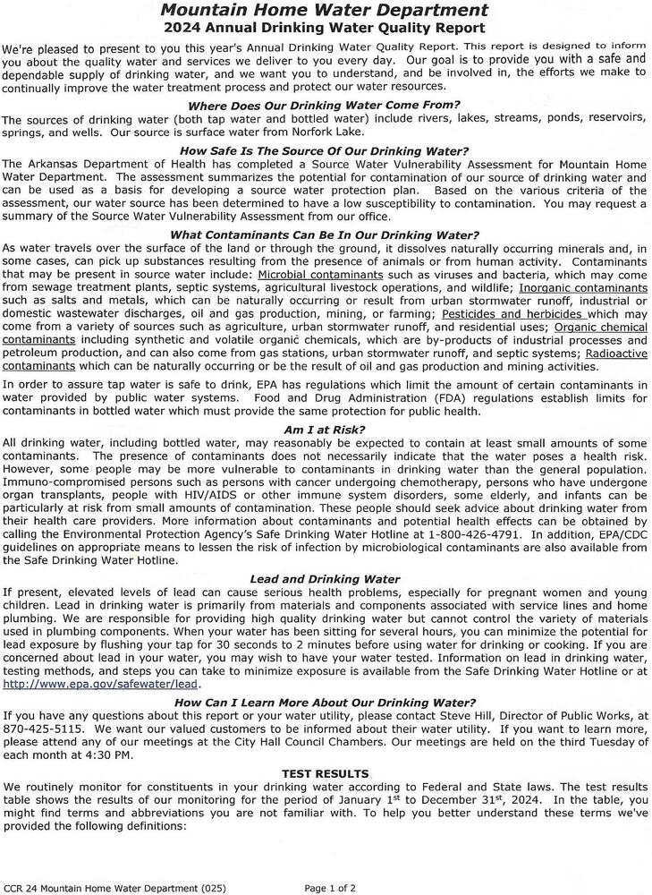 2024 Water Report - Page 1