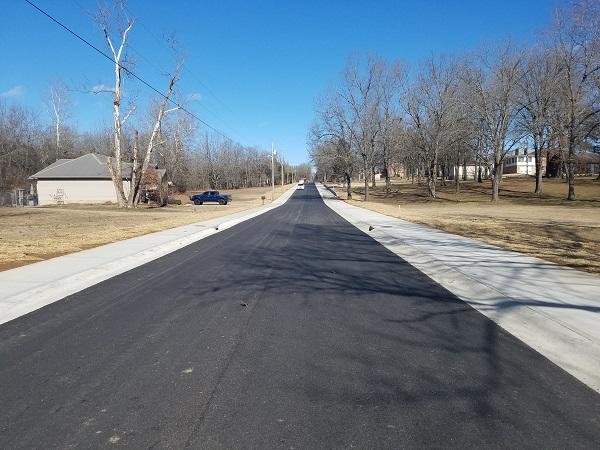 Western Hills Way, northbound after the creek - completed