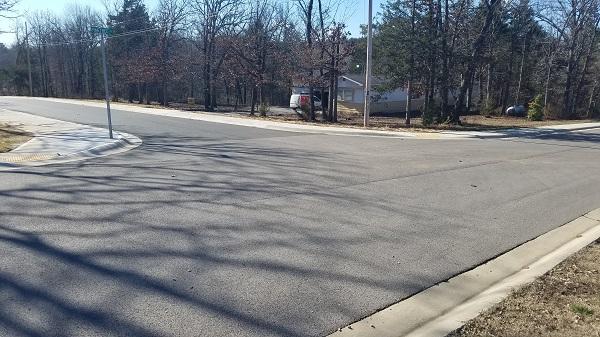 Western Hills Way at Pine Tree Lane intersection - completed