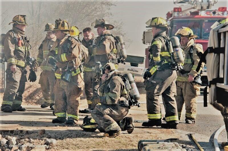 Group of firemen working