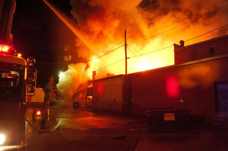 Large blaze at Old Time Cafe