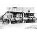 WWI recruits in front of Taylor’s Store at Main and 7th prepare to leave for training at Camp Robinson.