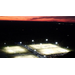 Drone view of Dr. Ray Stahl Soccer Complex at sunset