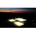 Drone view of Dr. Ray Stahl Soccer Complex at sunset
