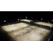 Drone view of Dr. Ray Stahl Soccer Complex at night